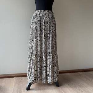 Easel Animal Print Pleated High Waisted A-Line Maxi Skirt